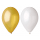 Balony metaliczne Gemar 26cm ZŁOTY & PERŁA 50szt -zdjęcie numer 1