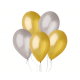 Balony metaliczne Gemar 26cm ZŁOTY & SREBRNY 50szt -zdjęcie numer 2