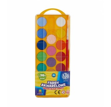 ASTRA farby akwarelowe 18 kolorów