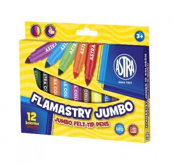 ASTRA JUMBO flamastry 12 kolorów