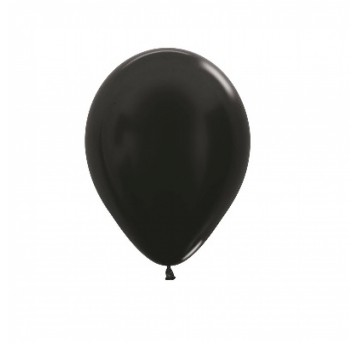Balony lateksowe metalik czarne 12" '50'