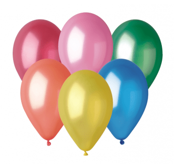 Balony metaliczne Gemar 26cm MIX KOLORÓW 100szt
