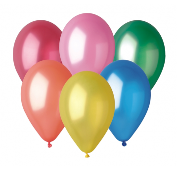 Balony metaliczne Gemar 26cm MIX KOLORÓW 100szt