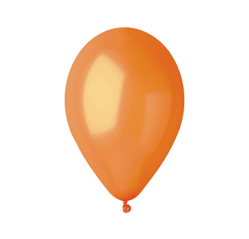 Balony metaliczne Gemar 26cm POMARAŃCZOWY 100szt