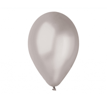 Balony metaliczne Gemar 26cm SREBRNY 100szt