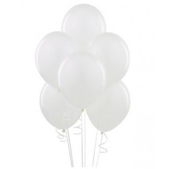 Balony pastelowe Gemar 26cm BIAŁE 50szt