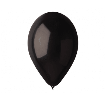 Balony pastelowe Gemar 26cm CZARNE 100szt