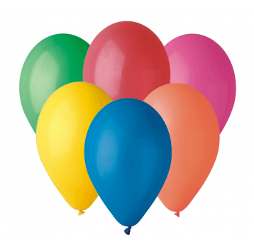 Balony pastelowe Gemar 26cm MIX KOLORÓW 100szt