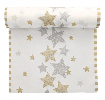 Bieżnik AIRLAID 40cm x 24m Stardust BIAŁY /6