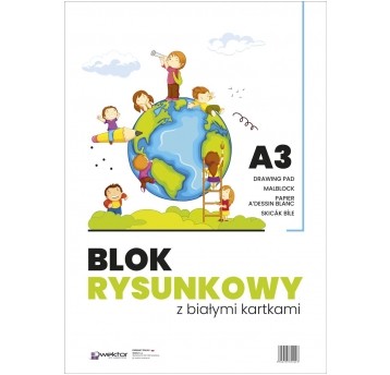 Blok rysunkowy A3 Biały Wektor