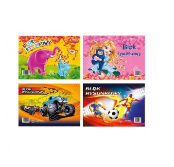 Blok rysunkowy A4 BIAŁY Protos