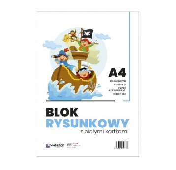 Blok rysunkowy A4 Biały Wektor