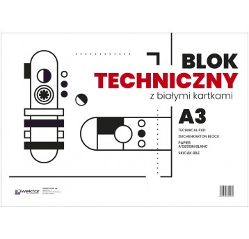 Blok techniczny A3 Biały Wektor