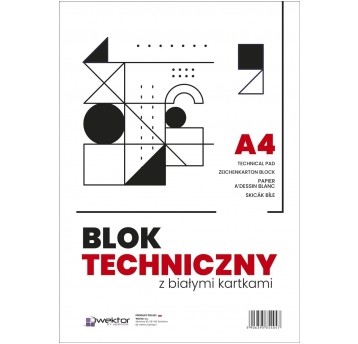 Blok techniczny A4 Biały Wektor