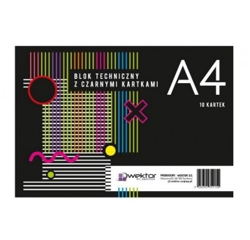 Blok techniczny A4 Czarny Wektor
