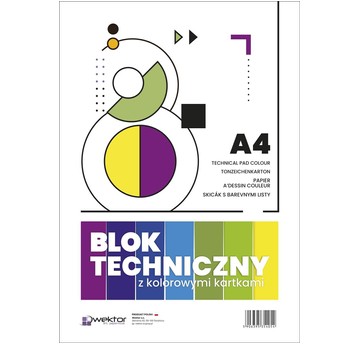 Blok techniczny A4 Kolor Wektor
