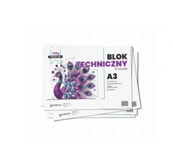 Blok techniczny PREMIUM A3 Biały 250g Wektor