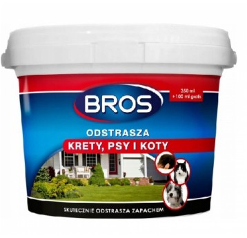 BROS odstrasza krety, psy i koty