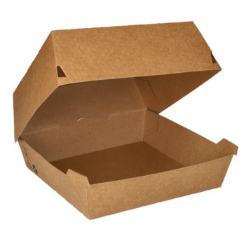 Burger Box papier PAPSTAR brąz 18x18x9cm 25szt