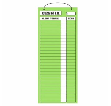 CENNIK 2A3 tablica laminowana MIX 70x29cm