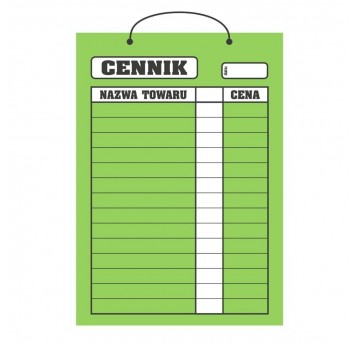 CENNIK A3 tablica laminowana MIX 40x28cm