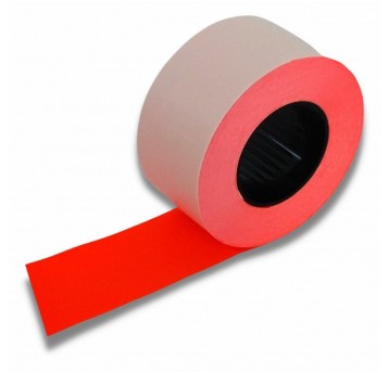 Ceny do metkownic Prosta 26x16 CZERWO 5szt 2-rzęd