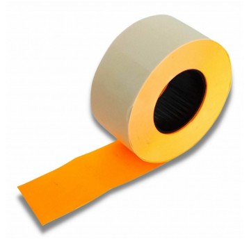 Ceny do metkownic Prosta 26x16 POMARAŃ 5szt 2-rzęd