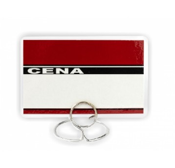 Ceny laminowane do szpilek 60X95mm 50szt CZERWONE