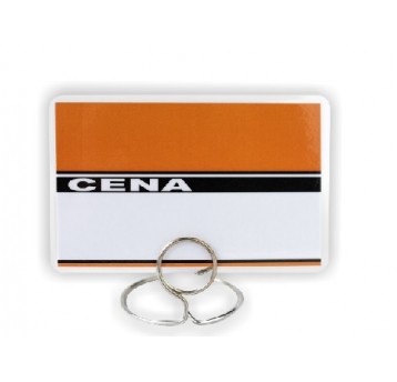 Ceny laminowane do szpilek 60X95mm 50szt POMARAŃ