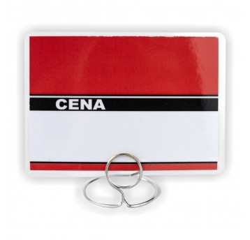 Ceny laminowane do szpilek 80X111mm 50szt CZERWONE