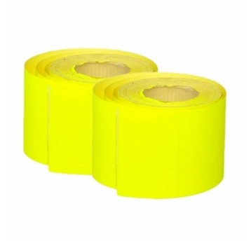 Ceny na rolce 41x29mm Fluo Żółta 5szt CR500