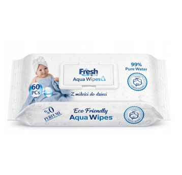 Chusteczki nawilżane Fresh Baby Aqua klip 60szt