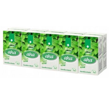 Chusteczki paczki 3W 10x10szt AHA MIĘTA /24