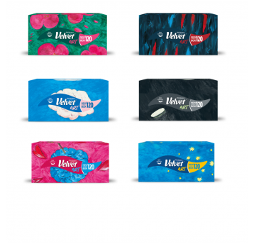 Chusteczki pudełko 3W 120szt VELVET ART /32