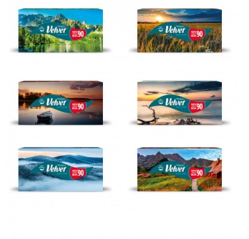 Chusteczki pudełko 3W 90szt VELVET NATURE /40