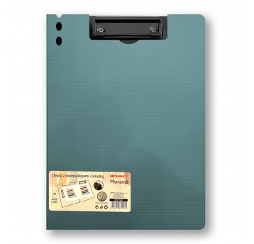 Deska klip MORANDI A4 nieb-szara ZAMYKANA