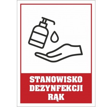 DEZYNFEKUJ RĘCE naklejka 150x200 1SZT / 10