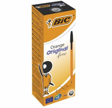Długopis BIC ORANGE CZARNY z nasadką /20