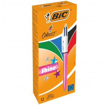 Długopis wielokolorowy Bic 4 Colours Shine Pink