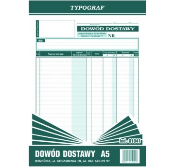 Dowód dostawy A5 1szt /5