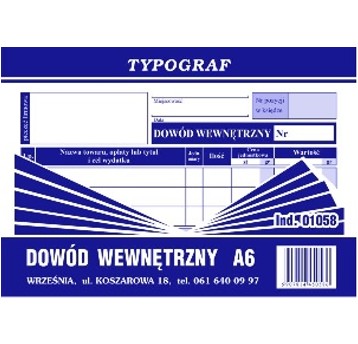 Dowód wewnętrzny A6 1szt /5