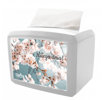 Dyspenser CLARINA MAXI 16x20cm BIAŁY Grafika