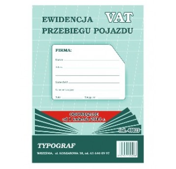 Ewidencja przebiegu pojazdu VAT A5 1szt /5