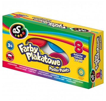 Farby plakatowe As 8 kolorów 20ml