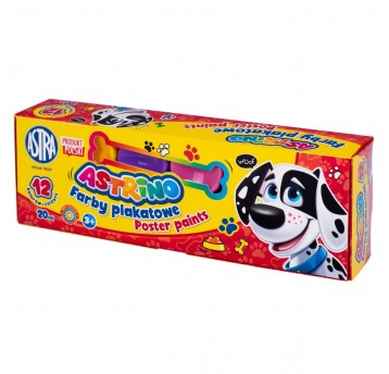 Farby plakatowe ASTRA Astrino 12 kolorów 20ml
