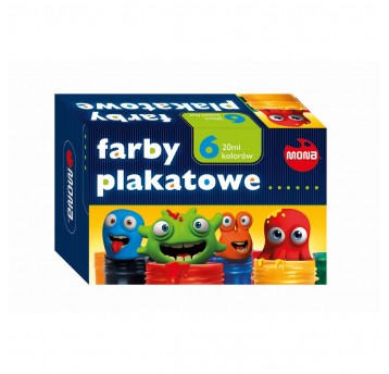 Farby plakatowe Mona 6 kol 20ml