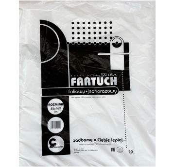 Fartuch foliowy biały CONSORTE 80x140cm 100szt