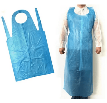 Fartuch foliowy niebieski 100szt MERCATOR 80x130cm