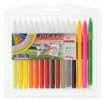 Flamastry KAMET 30 kolorów