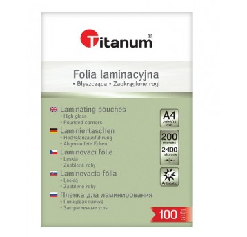 Folia do laminacji A4 100mic TITANUM